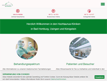 Tablet Screenshot of hochtaunus-kliniken.de